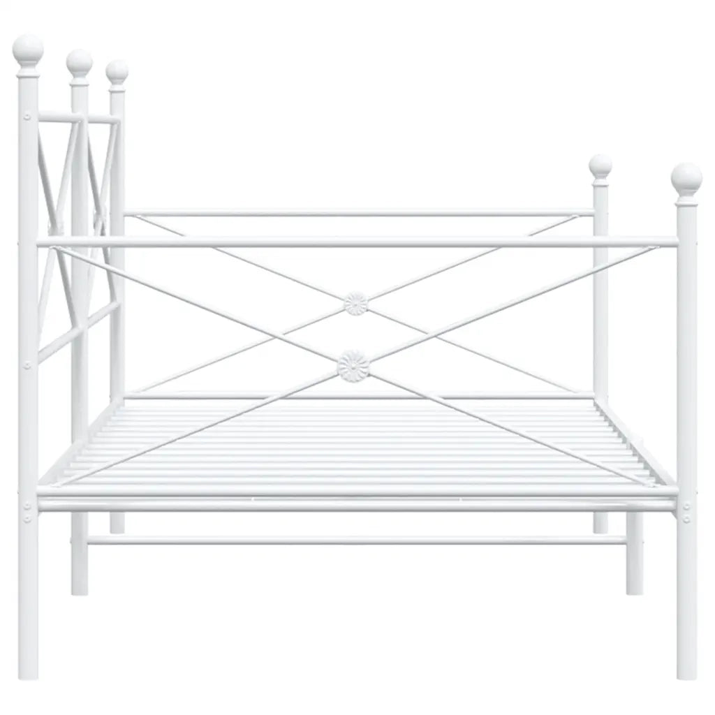 Dormeuse senza Materasso-Divano Letto-Struttura Letto Bianco 107x203 cm in Acciaio