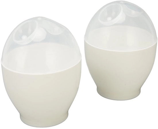 Elettrodomestico per Cottura delle Uova - 2 Pezzi - Sicuro e Ecologico - Bianco - Uova al Forno - Attrezzatura da Cucina per la Cottura - Adatto per