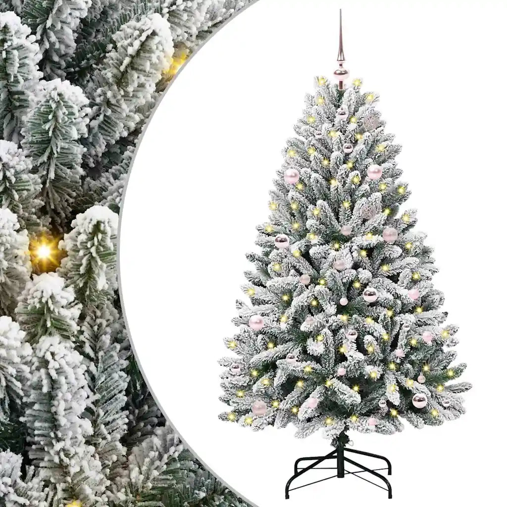 Albero di Natale | Decorazioni natalizie artificiale con 150 LED Verde e Bianco 150 cm