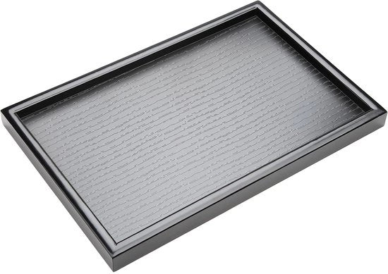 Piatto da servizio in legno rettangolare - Base antiscivolo - Sostenibile - 30x20x2 cm - Ideale per caffè/tè