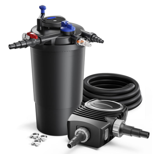 Set filtrante per laghetto CPF-15000 fino a 30000l UVC 18W Pompa NEO6000 Tubo