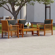 Set Salotto da Giardino 5 pz con Cuscini Legno Massello Acacia 3058101