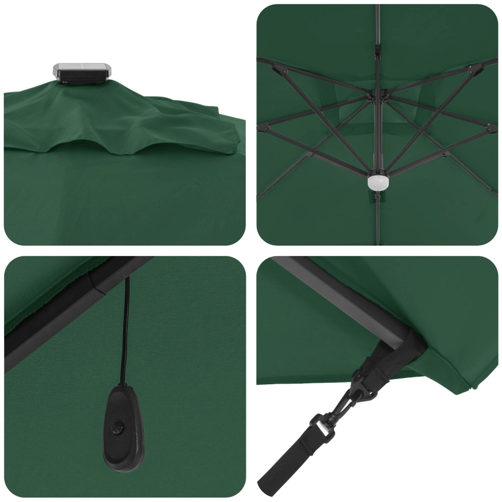 Ombrellone a Sbalzo Verde Verde Poliestere, Metallo Grande