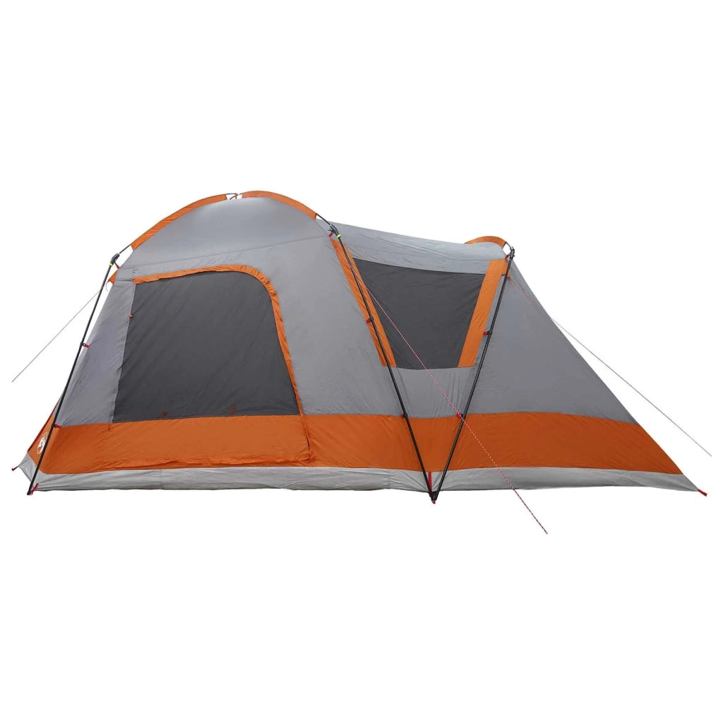 Tenda Capanna Grigio e arancione 8 persone Poliestere e Acciaio 42028577