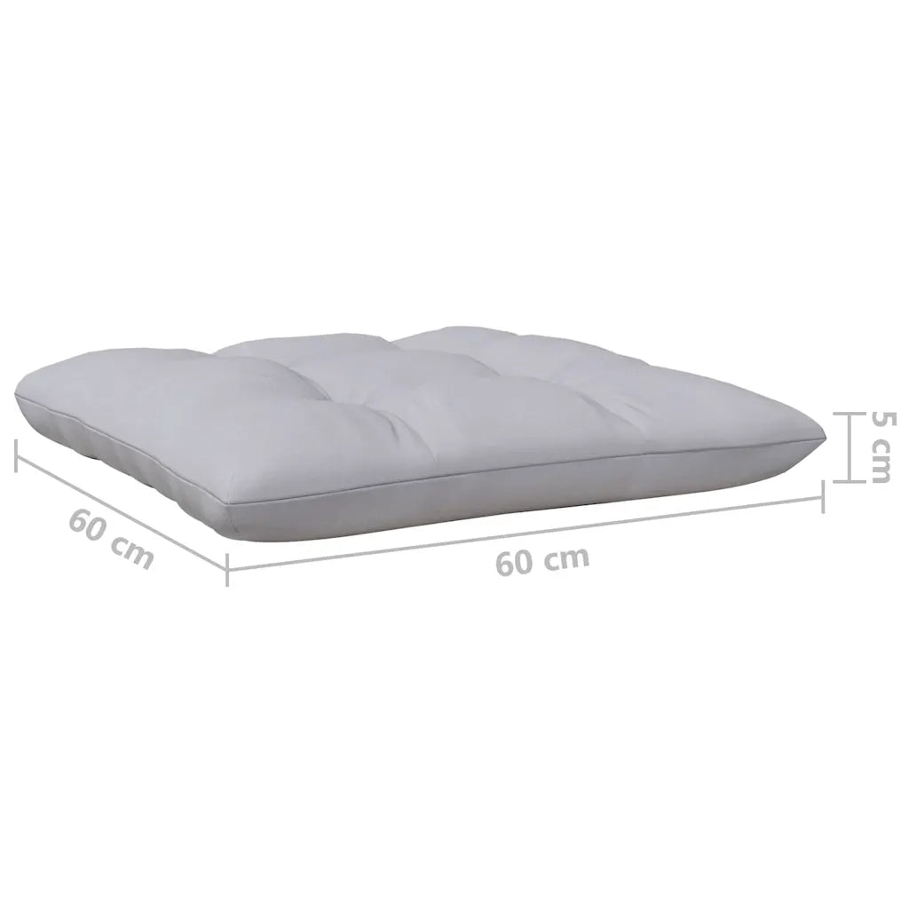 Set Divani da Giardino 3 pz | Set Salotto da Giardino con Cuscini Grigi Massello di Pino
