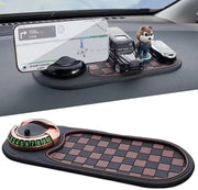 Mat antislip universale per auto con supporto per telefono e chiavistelli 360° girevole con numero di parcheggio per smartphone e chiavi