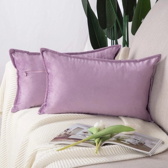 Set di 2 coprisacco con imbottitura a flanella decorativa Stile lussuoso coprisacco per divano per camera da letto blu scuro 30x50 cm rettangolare