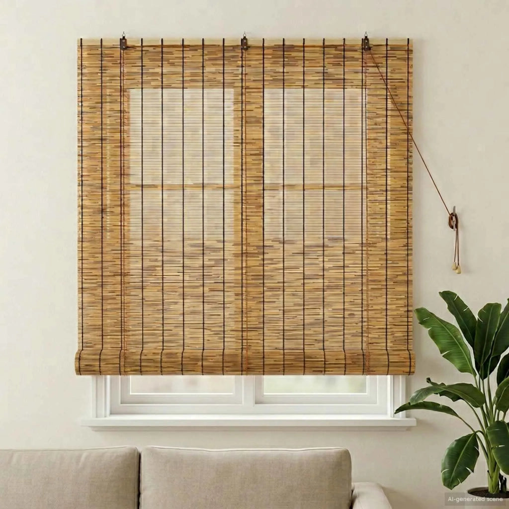 Tenda a rullo Marrone 140 x 160 cm Giunco 42034657