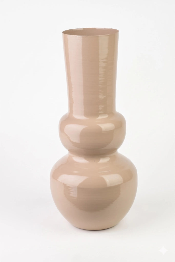 Vaso metallo Mondex Roger 10x17x36 cm beige 1 pz