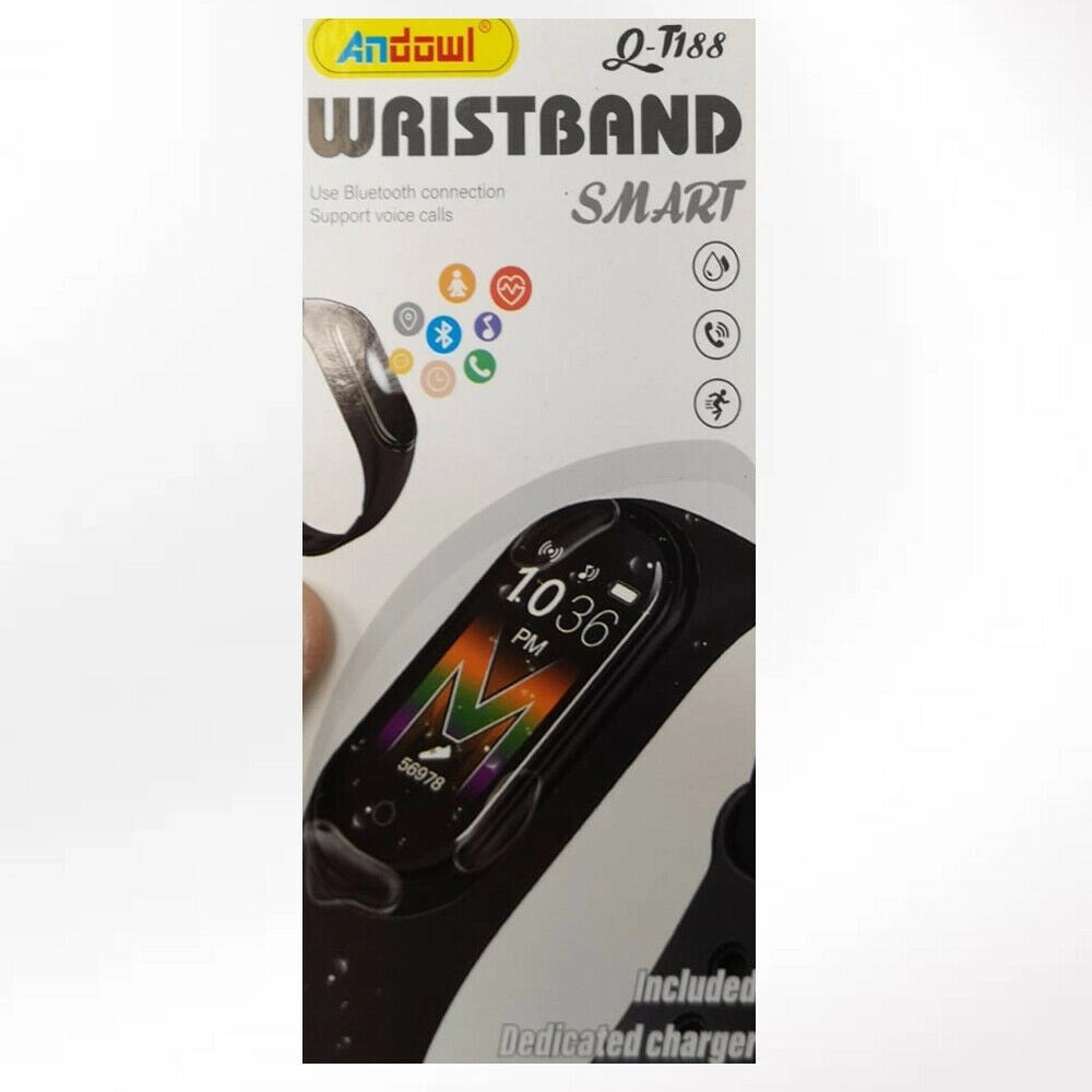 Trade Shop - Orologio Da Polso Wristband Smart Q-t188 Smartwatch Funzioni Bluetooth Smartband -
