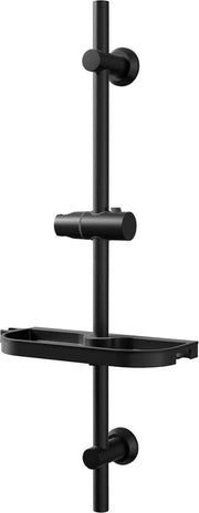 Set di doccia in acciaio inossidabile - nero 70cm maniglia di doccia con supporto e piatto - maniglia per montaggio a parete variabile