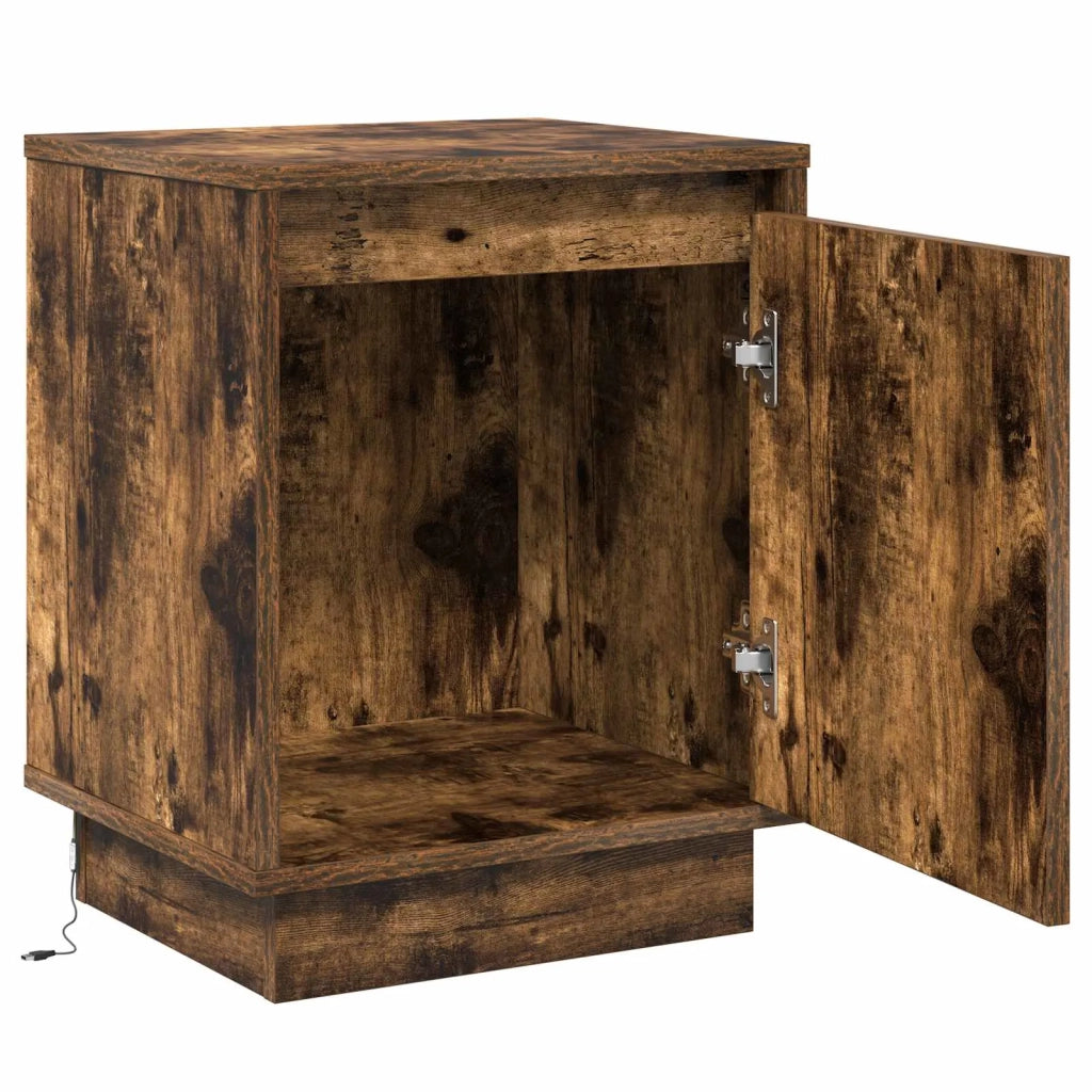 Armadio da Notte Rovere fumé 39 x 34,5 x 50 cm 869602