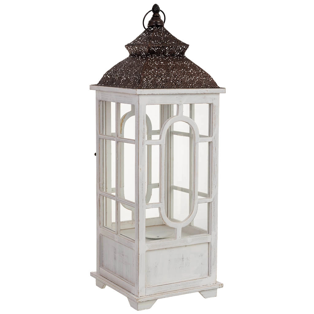 Lanterna in legno 24x24x70h cm