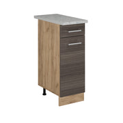 Mobiletto base per cucina R-Line Grigio nobile/Rovere dorato 30 cm PL Marmo Vicco