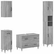 Set di Mobili da Bagno da 4 Pezzi HAARLEM Sonoma grigio 3417942