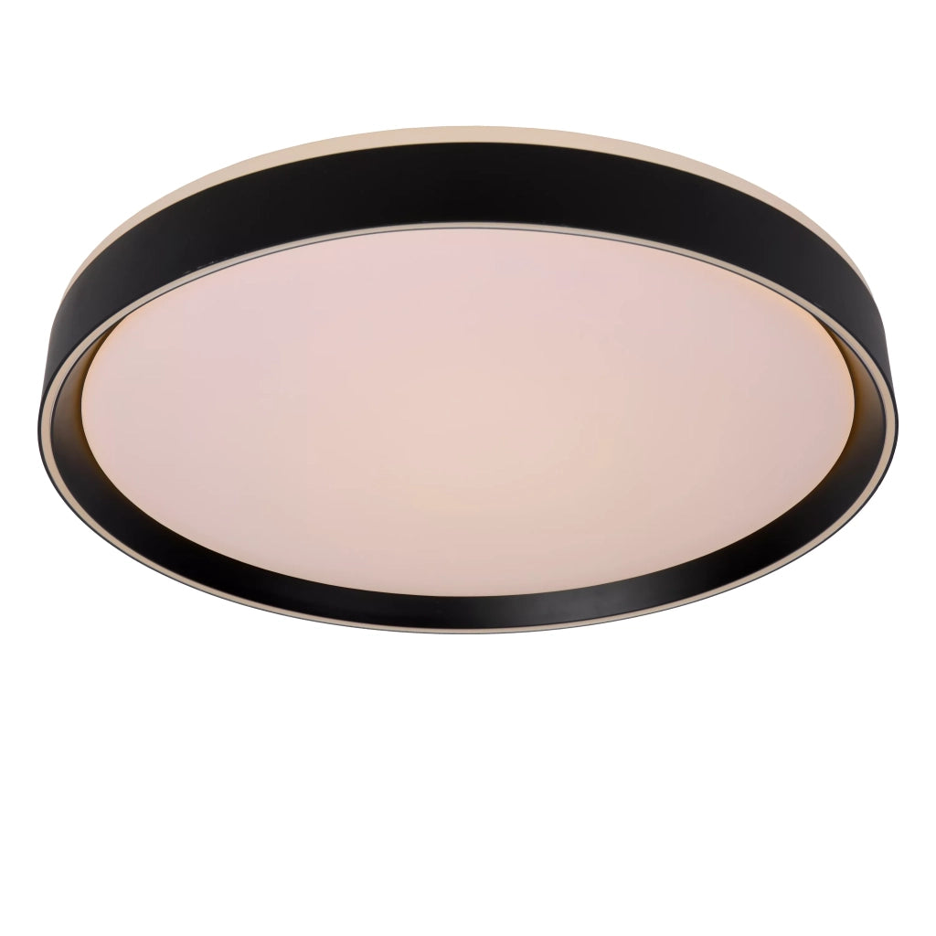 Plafoniera LED Lucide Nuria 50 cm 36W nera tonda dimmerabile