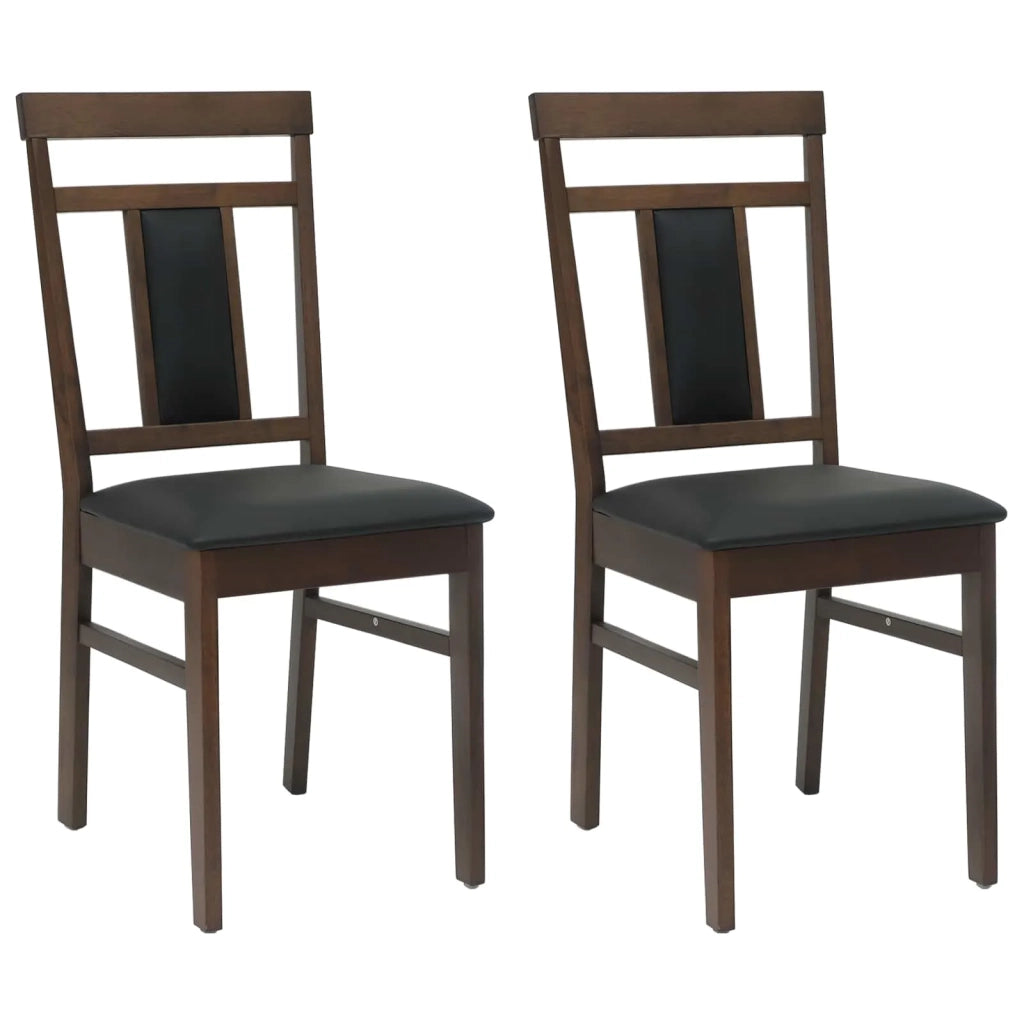 Sedia da pranzo 2 pcs Marrone chiaro e nero 42020502
