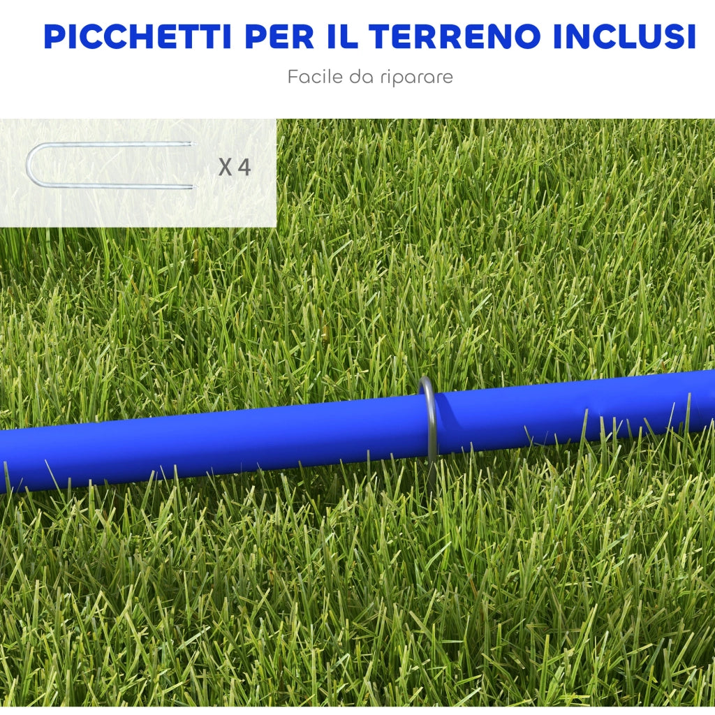 Set Agility Dog con 4 Archi Componibili e Borsa da Trasporto, 88x64x95 cm, Blu e Giallo