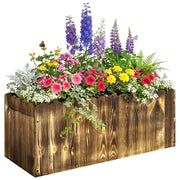 Fioriera Rettangolare per Giardino ¨C zephmum ¨C Legno Abete 80x33x30 cm