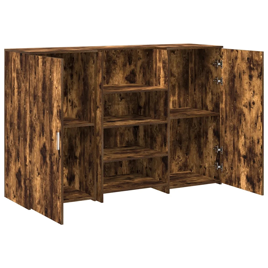 vidaXL Banco Reception Rovere Fumo 155x50x103,5cm in Legno Multistrato
