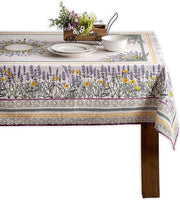 Tavolino coperto, 100% cotone, lavabile, 140 cm x 180 cm, quadrato, tovaglia decorativa per tavola per Madre, pasti, campeggio, primavera/estate