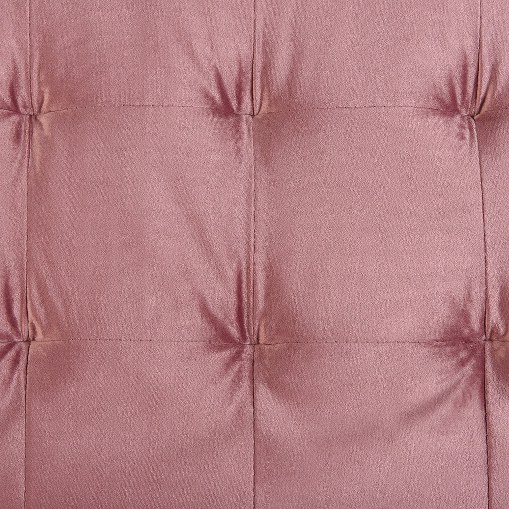 Divano letto con struttura in metallo dorato trapuntato in velluto rosa tappezzeria in stile retrò soggiorno