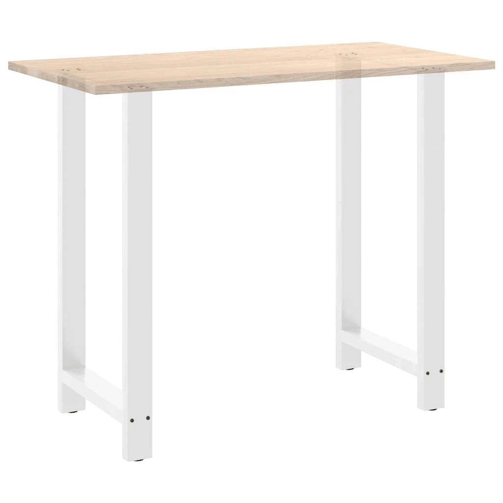 Set di 2 gambe regolabili per tavolo da bar dal design moderno 60 x 110 cm in acciaio bianco 02_0057597