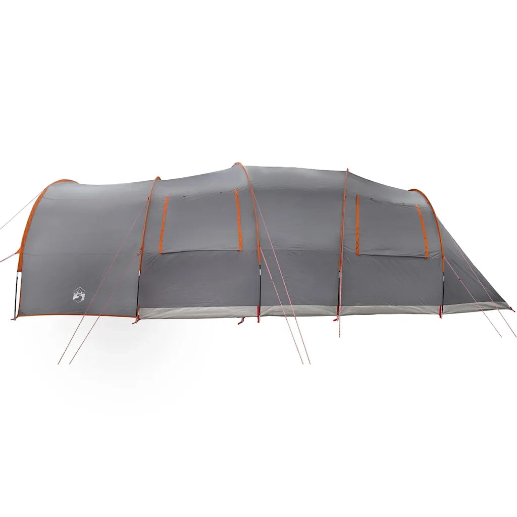 Tenda Tunnel per 8 Persone con tetto Grigio e arancione