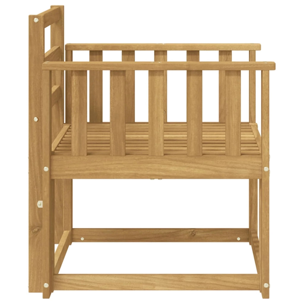 Set di divani da esterno Legno di Acacia Massello Bianco 3438968