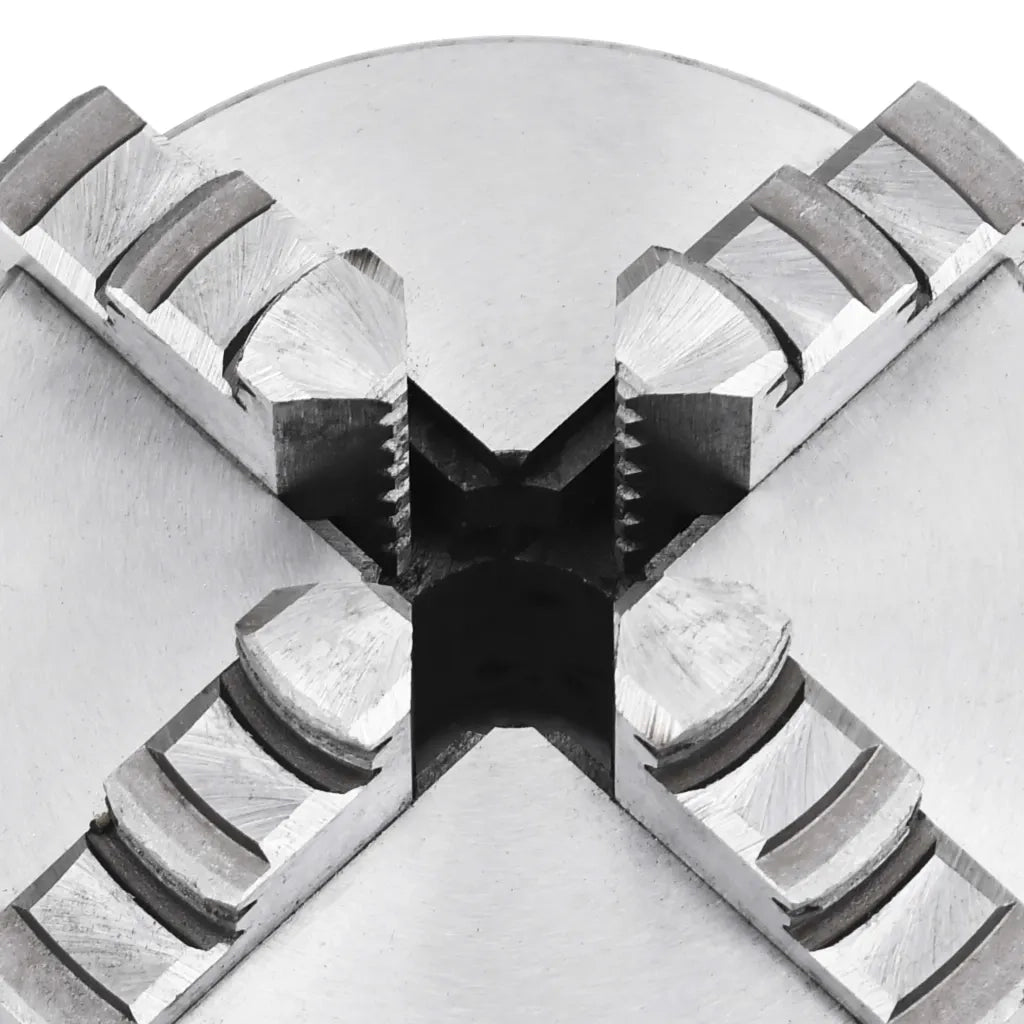 Mandrino per Tornio a 4 Griffe Autocentrante 100 mm in Acciaio CFW7743848
