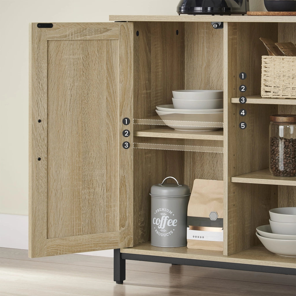 Cassettiera Valora - Rovere Sonoma con struttura in acciaio nero