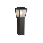 Paletto Vintage Seattle Alluminio Nero Policarbonato Trasparente E27 H73Cm