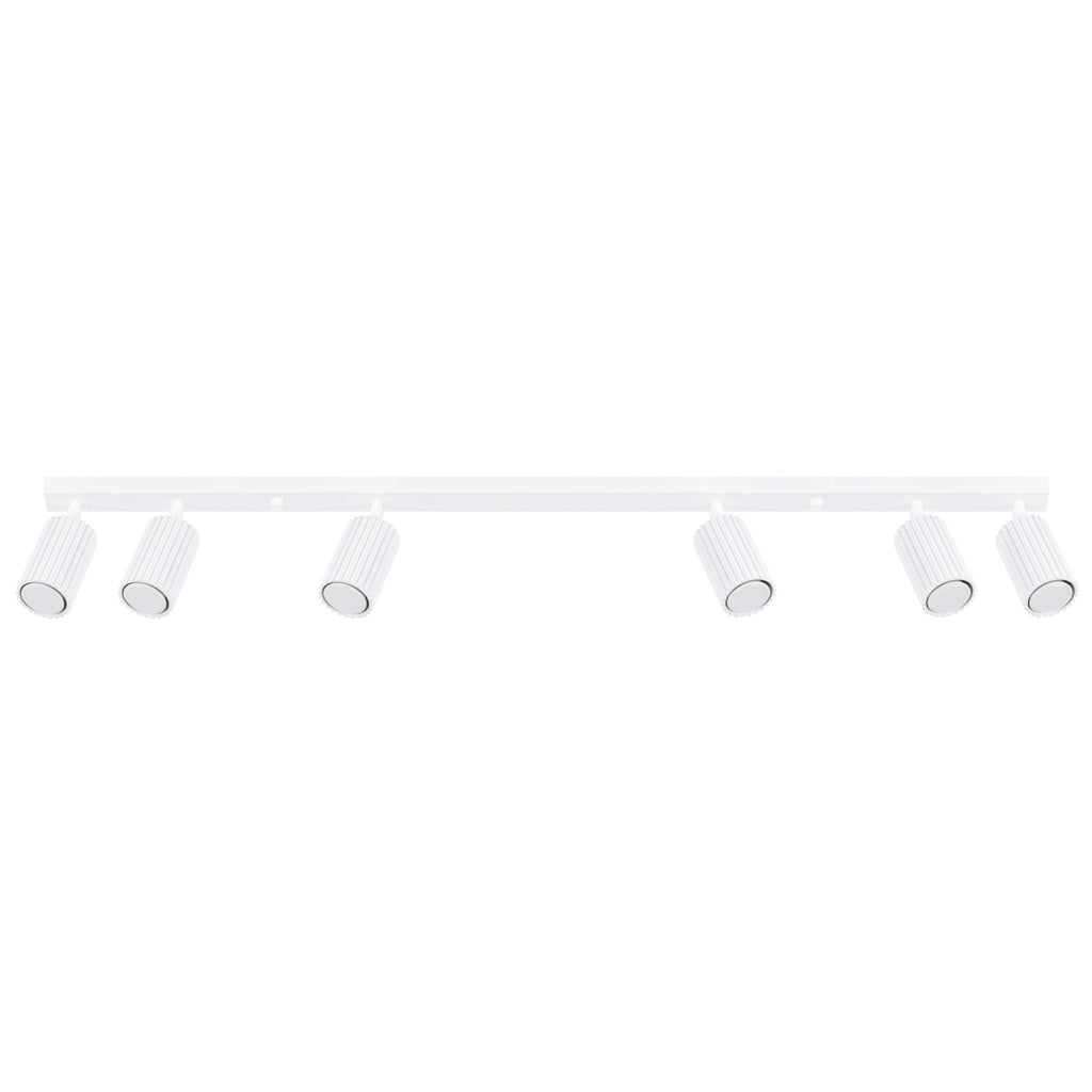 Plafoniera barra bianca 117cm 6 faretti GU10 Pure Lume