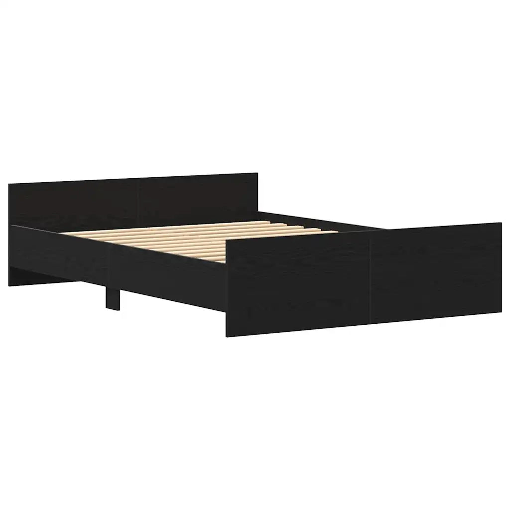 Giroletto senza Materasso Rovere Nero 120x200 cm Truciolato
