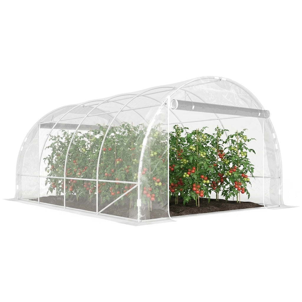 Serra da giardino in acciaio zincato con copertura in PE UV resistente ¨C zephmum ¨C trasparente