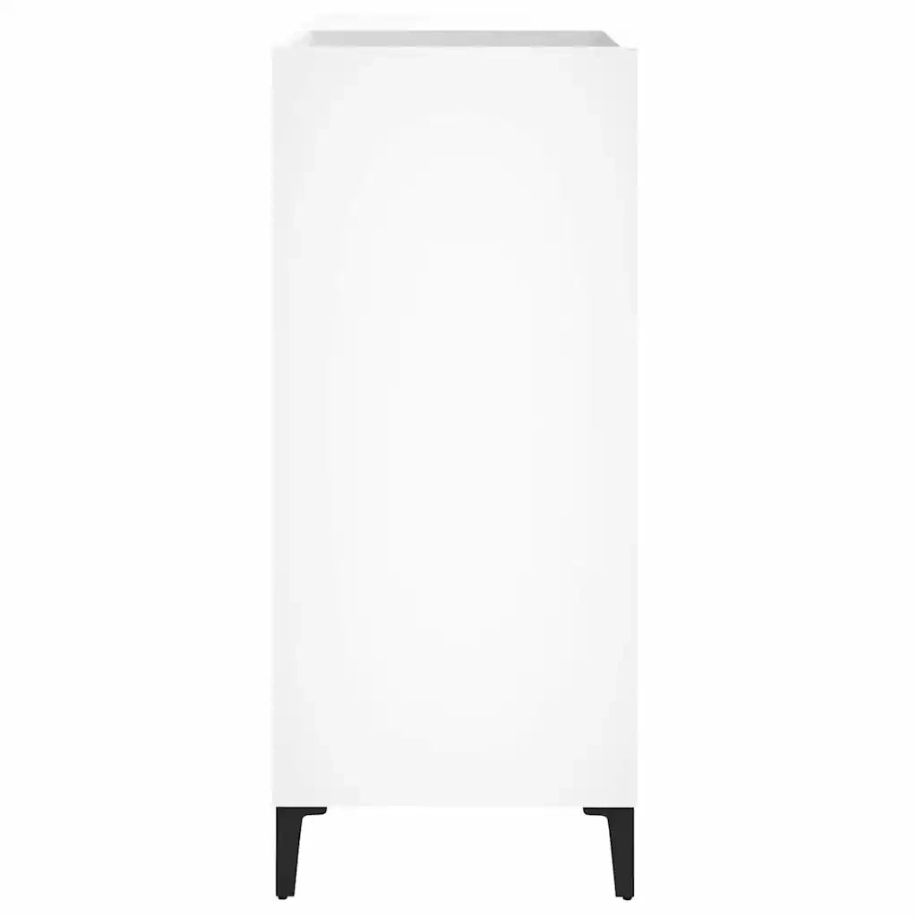 Mobile Porta Dischi Bianco 84,5x38x89 cm in Legno Multistrato