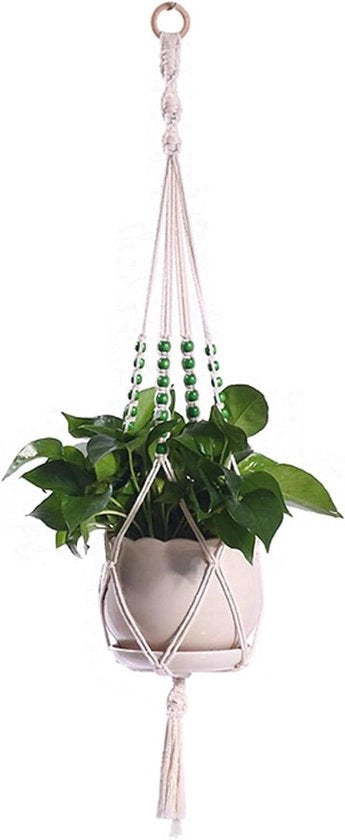 Cesto di Macramè con Perle per Vaso da Interno Esterno Balcone Giardino Pianta Sospeso 

Specifiche tecniche: 
- Materiale: cotone
- Modello: senza modello specificato
- Codice prodotto: senza codice prodotto specificato