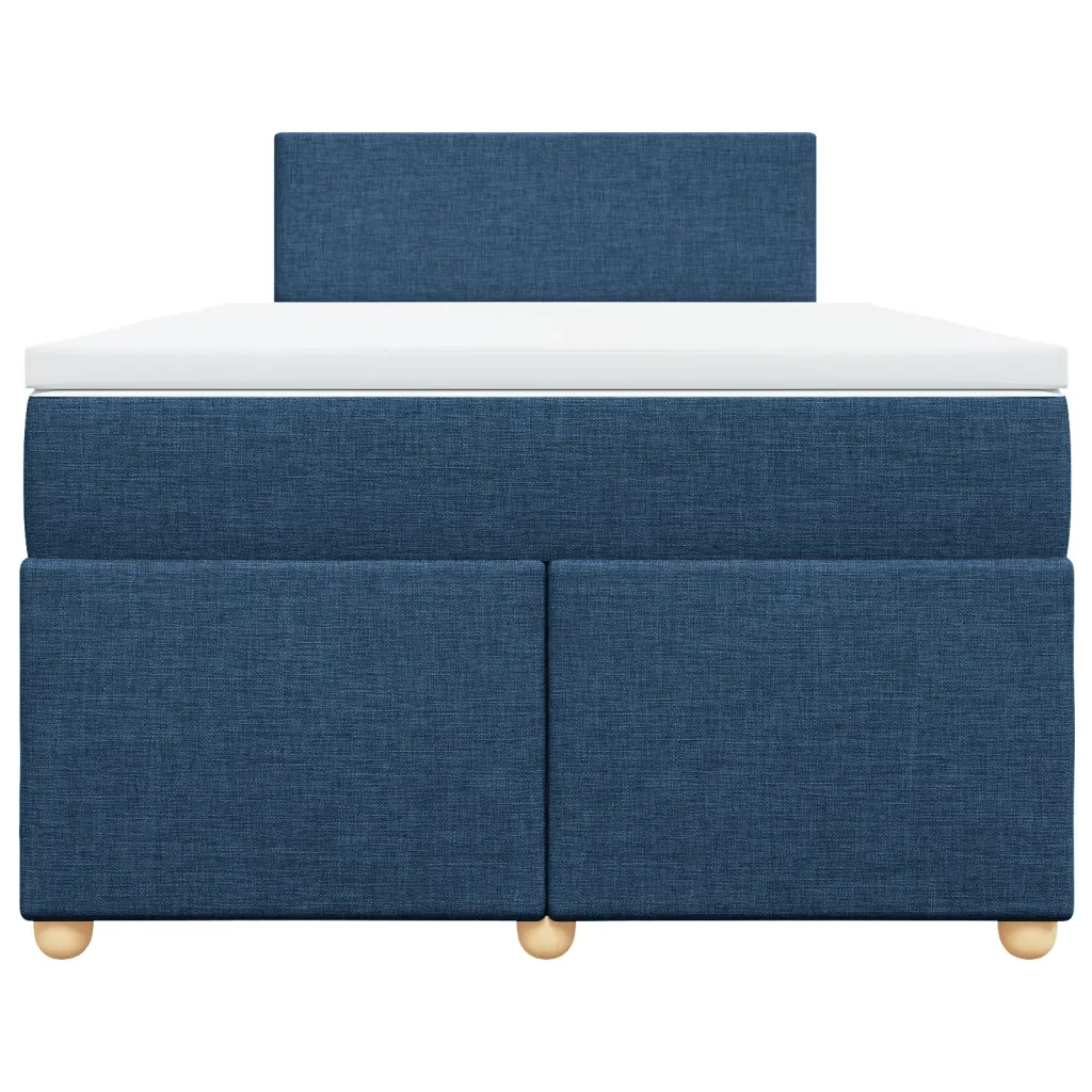 vidaXL Giroletto a Molle con Materasso Blu 120x200 cm in Tessuto