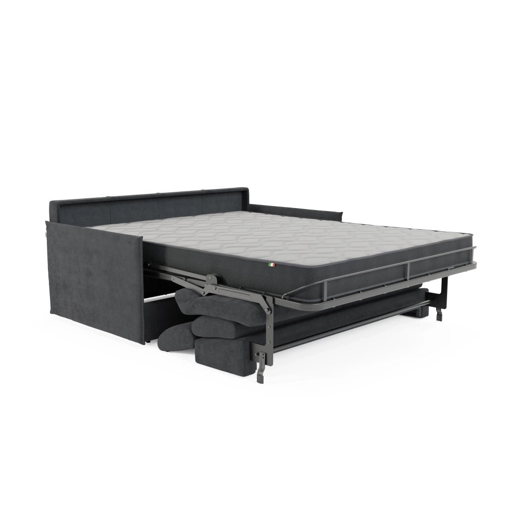 Miryam Divano letto con poggiatesta reclinabili e comfort maxi - design compatto in morbido tessuto smacchiabile T31 149 cm antracite