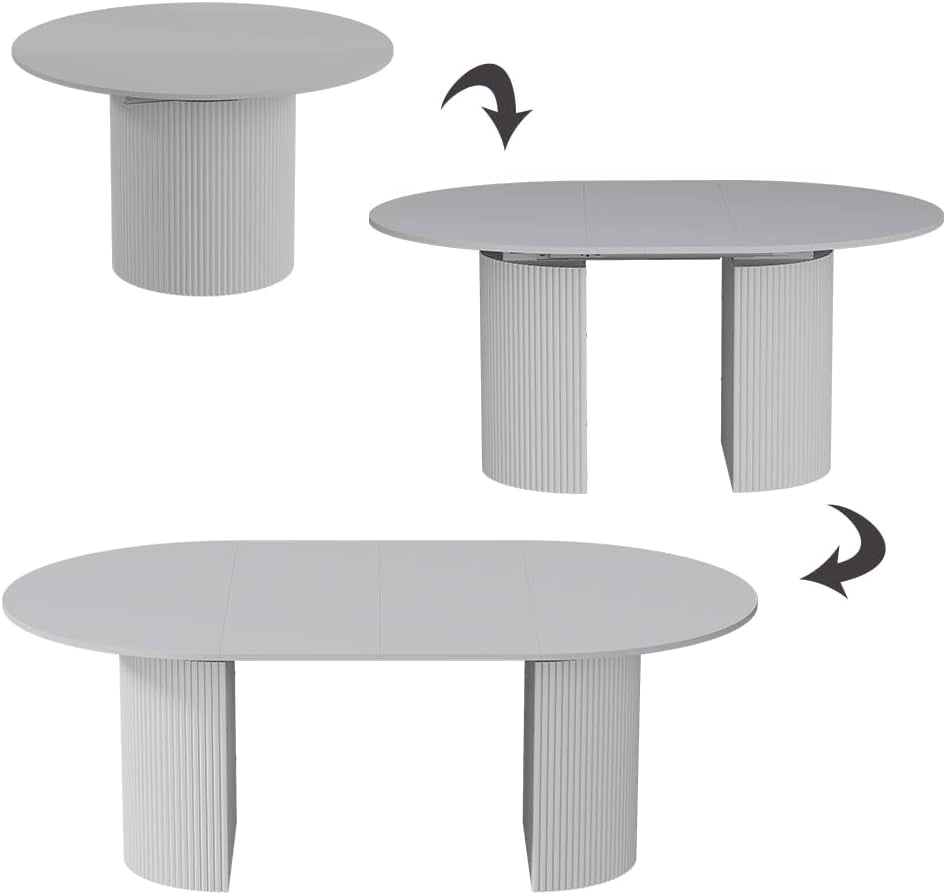 tavolo da pranzo allungabile Calero, Bianco, 120 x 60 cm Estensibile