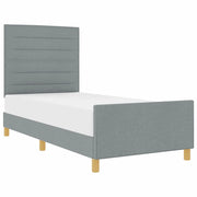 Letto singolo | Letto per adulti | Struttura del letto Grigio chiaro 80 x 200 cm Tessuto