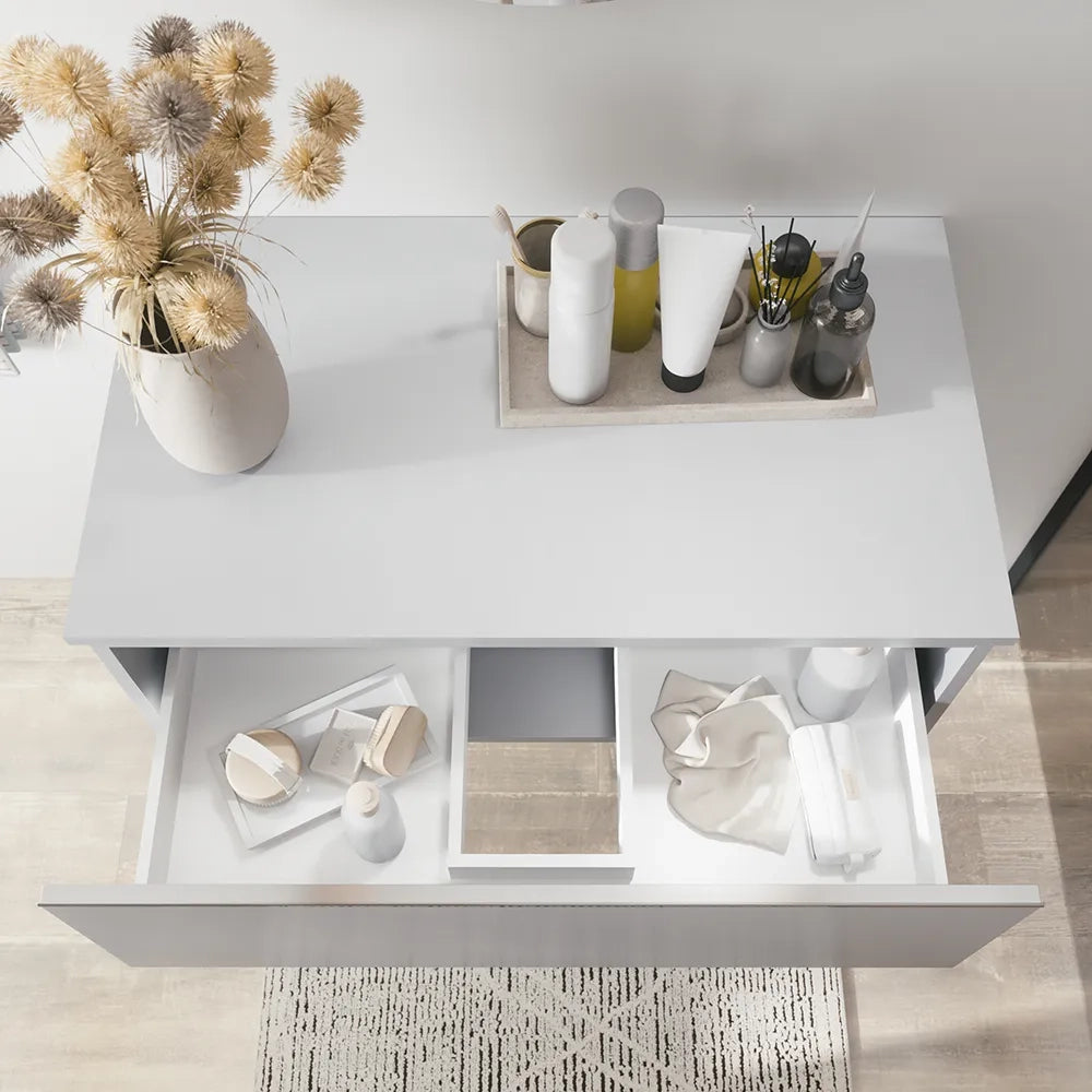 Cassettone sospeso 60 cm grigio perla opaco | Darwin
