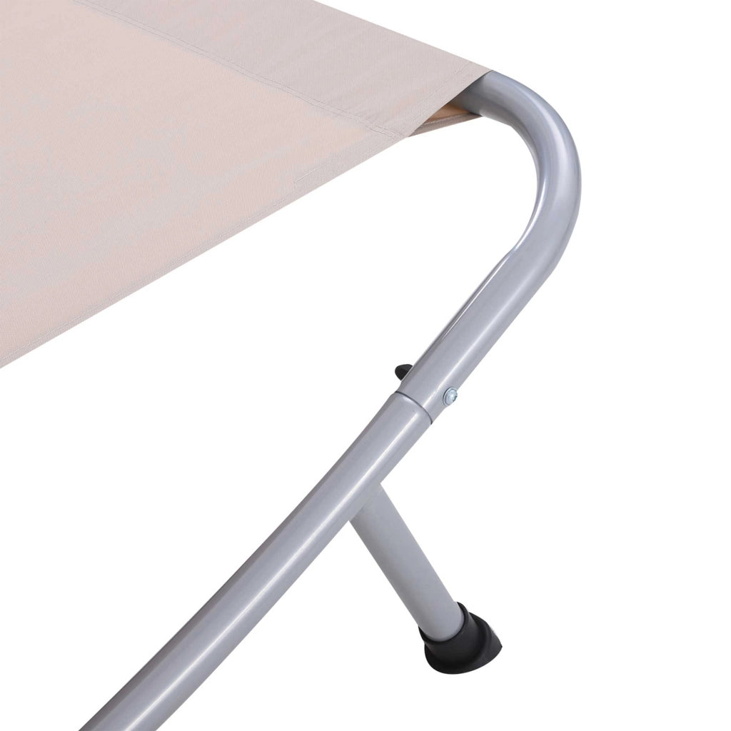 Letto da Giardino 2 Posti con Baldacchino Regolabile ¨C Zephmum ¨C Poliestere Sabbia 200x100x50