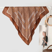 Nuova sciarpa da donna in seta stampata, stile coreano, sciarpa decorativa alla moda e versatile.