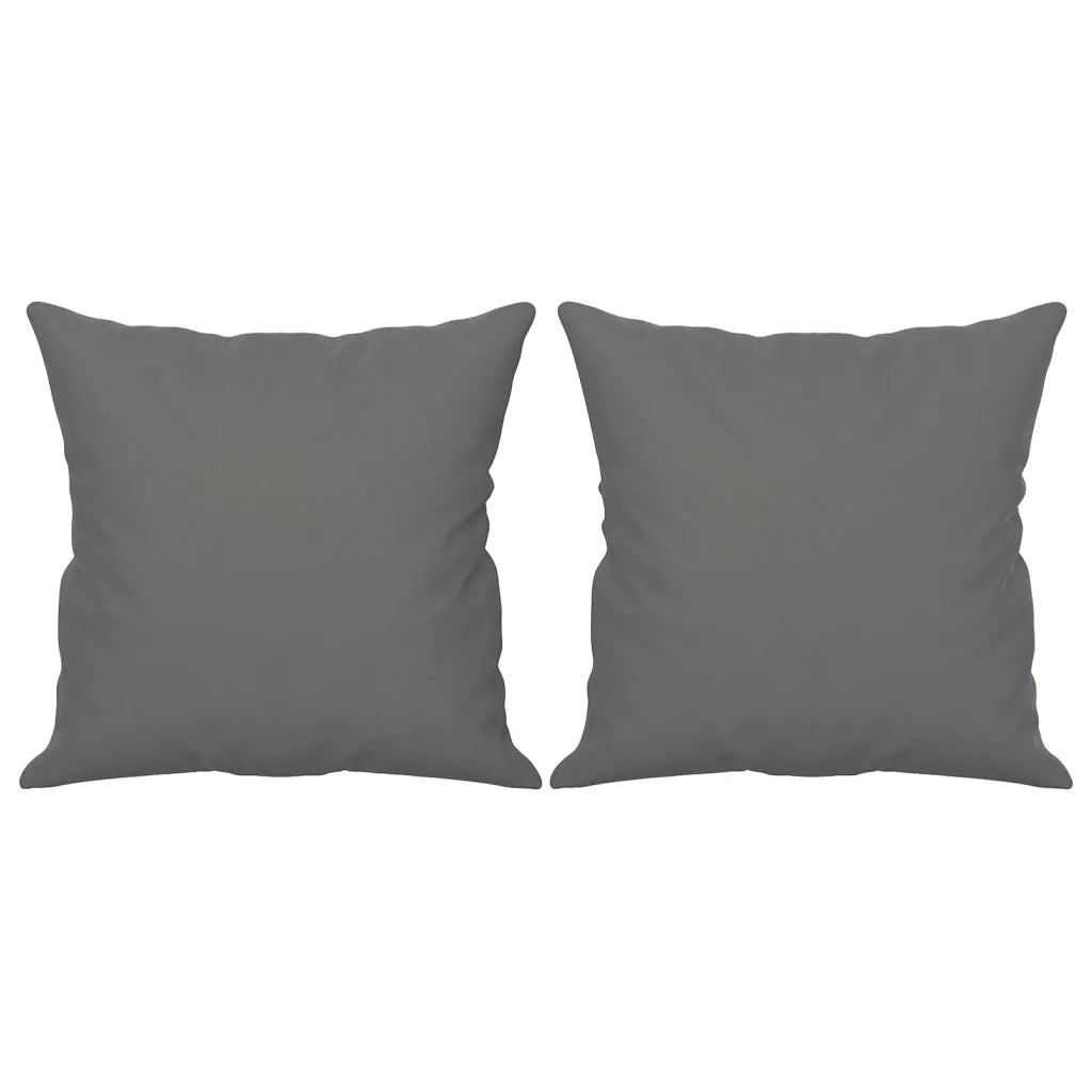 Divano 2 Posti Cuscini-Sofa 2 Posti con CusciniGrigio Scuro 140 cm Tessuto Microfibra