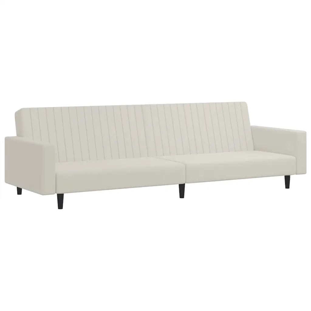 Divano Letto a 2 Posti Crema in Vellutocod mxl 87904