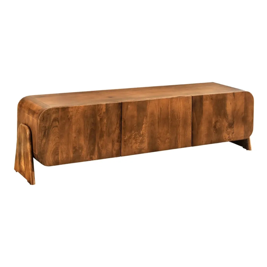 Mobile TV 160 cm legno massiccio marrone – Collezione NATURA