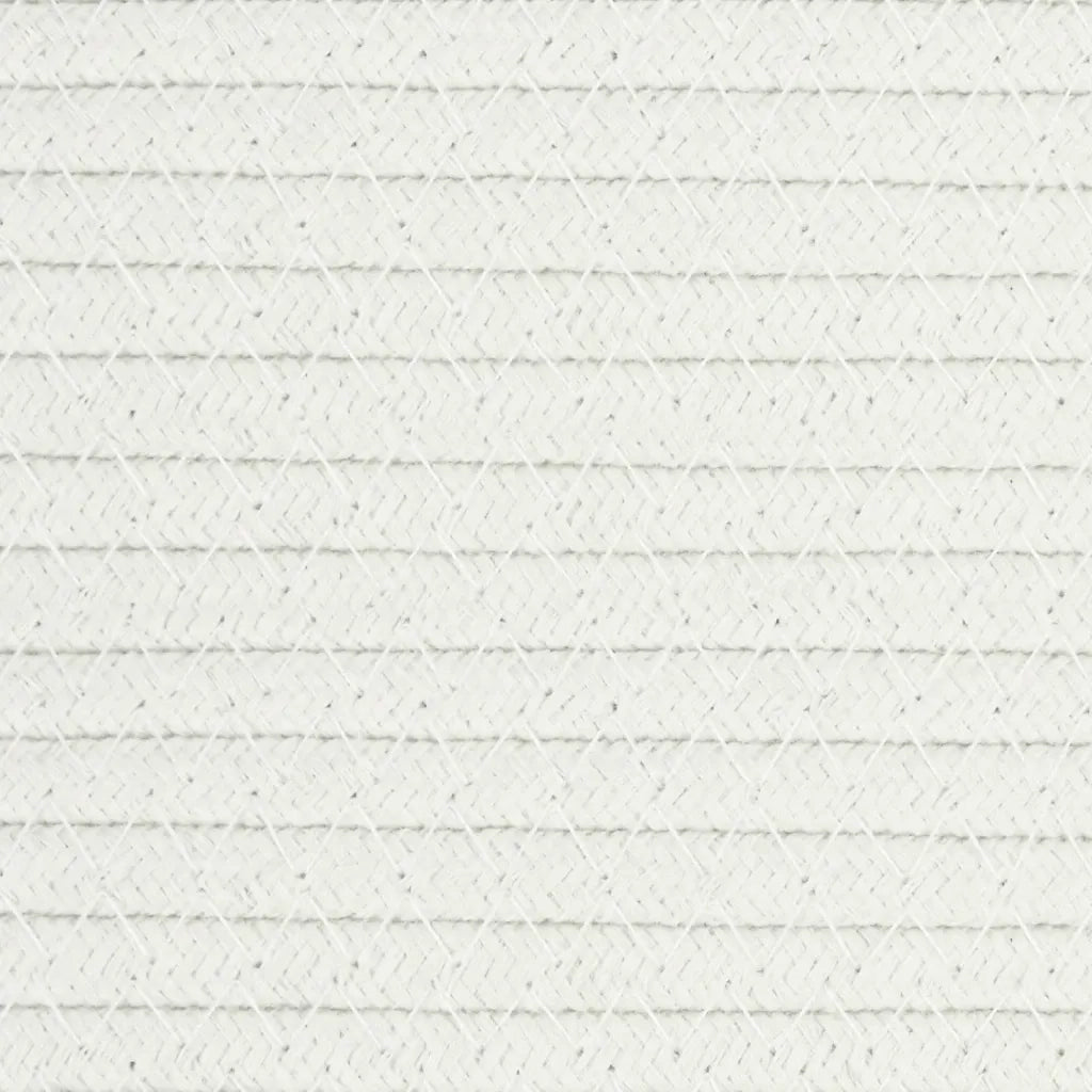 Cestino Portaoggetti Grigio e Bianco ?51x33 cm in Cotone CFW1111186