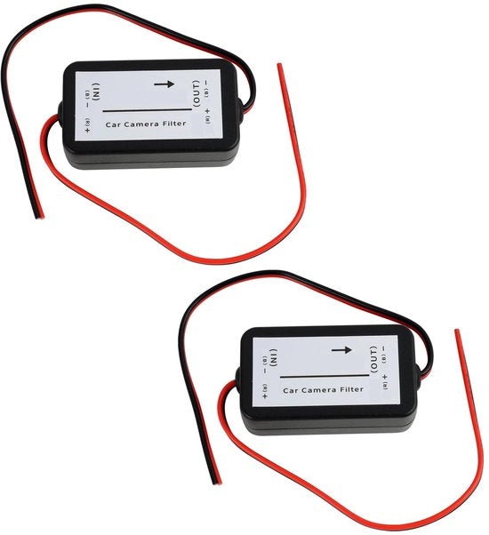 Retrovisore Esterno Filtro - Regolatore di Tensione 12V DC - Protezione da Surcharged - Stabilità Immagine - Adatto per Auto Tedesche/Americane - Materiale in Plastica - Filtro di Segnale