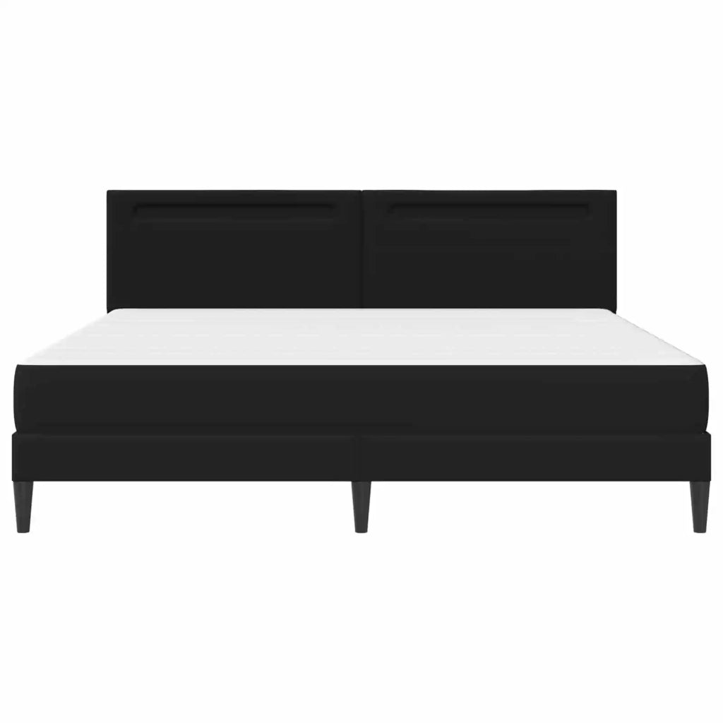 Struttura del letto con testiera Nero 200 x 200 cm Similpelle 3415010